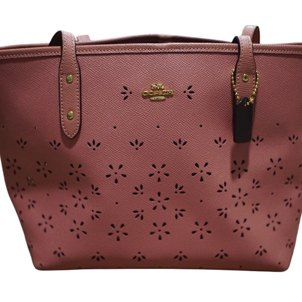 Coach Pink Floral Tote Bag